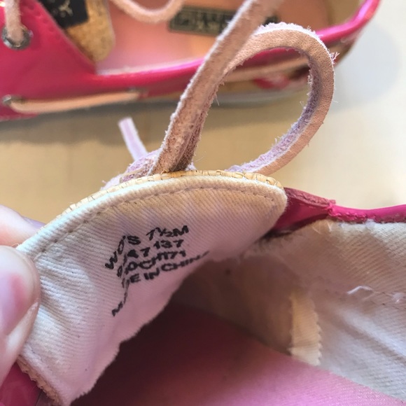 Sperry Boat Shoes Floral Embroidered Patent 7.5M - Picture 7 of 8